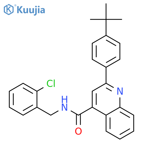 2-(4-tert-Butyl-phenyl)-quinoline-4-carboxylic acid 2-chloro-benzylamide structure