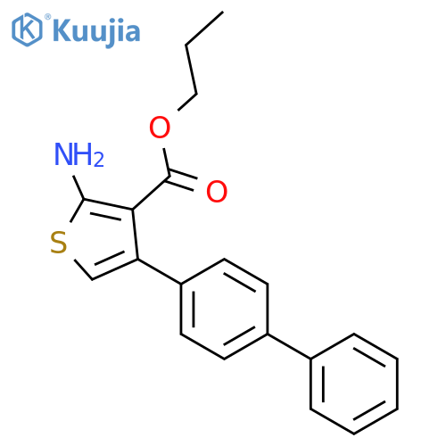 Propyl 2-amino-4-(1,1'-biphenyl-4-yl)thiophene-3-carboxylate structure