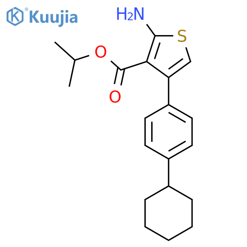 Isopropyl 2-amino-4-(4-cyclohexylphenyl)thiophene-3-carboxylate structure