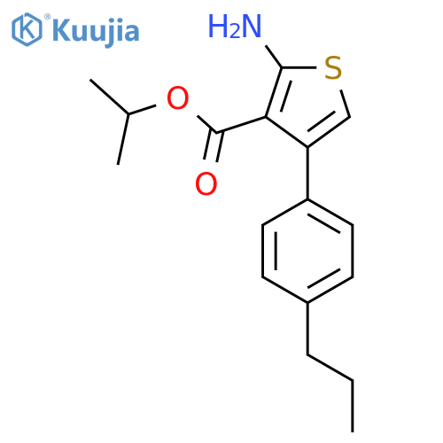 Isopropyl 2-amino-4-(4-propylphenyl)thiophene-3-carboxylate structure