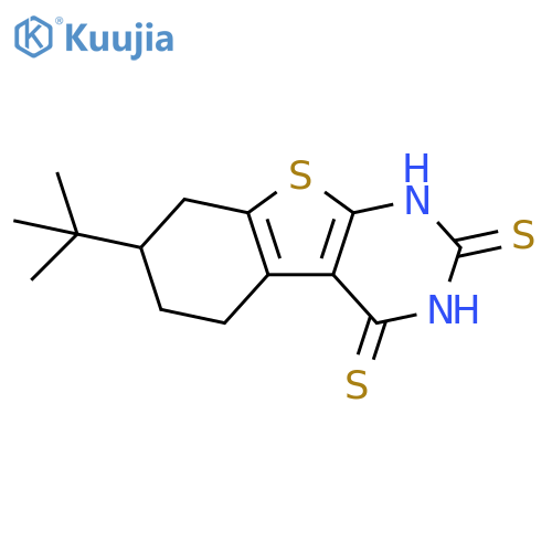 11-tert-butyl-8-thia-4,6-diazatricyclo[7.4.0.02,?]trideca-1(9),2,4,6-tetraene-3,5-dithiol structure