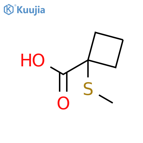 1-(methylsulfanyl)cyclobutane-1-carboxylic acid structure