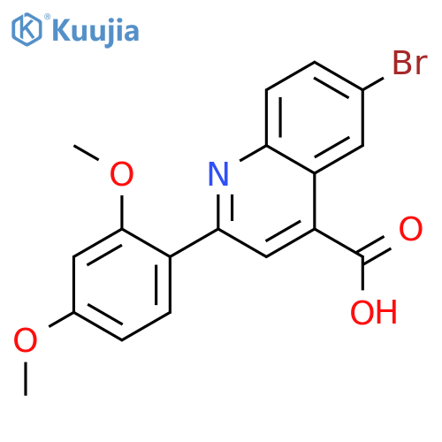 6-BROMO-2-(2,4-DIMETHOXYPHENYL)QUINOLINE-4-CARBOXYLIC ACID structure