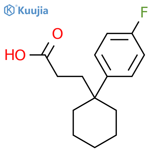 3-(1-(4-Fluorophenyl)cyclohexyl)propanoic acid structure