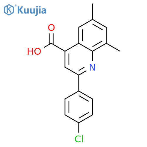 2-(4-Chlorophenyl)-6,8-dimethylquinoline-4-carboxylic acid structure