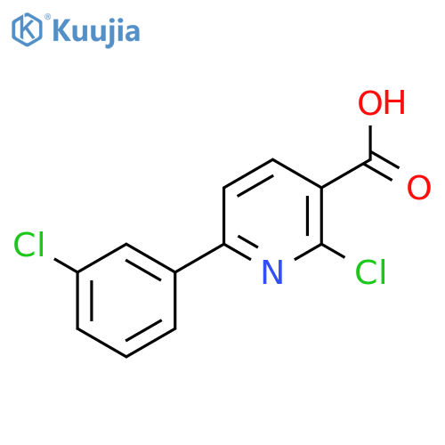 2-Chloro-6-(3-chlorophenyl)nicotinic acid structure