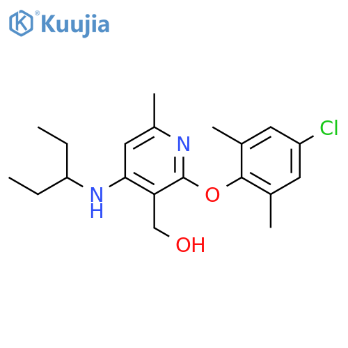 3-Pyridinemethanol,2-(4-chloro-2,6-dimethylphenoxy)-4-[(1-ethylpropyl)amino]-6-methyl- structure