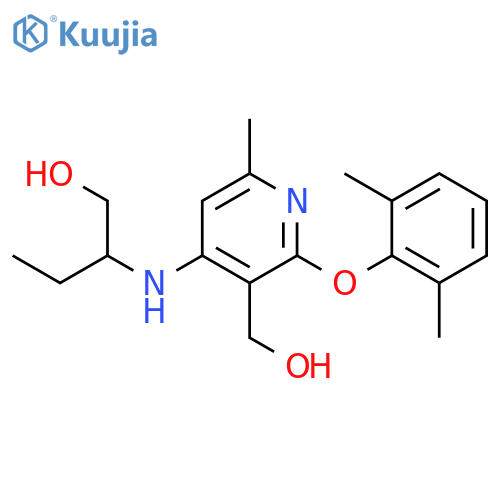 3-Pyridinemethanol,2-(2,6-dimethylphenoxy)-4-[[1-(hydroxymethyl)propyl]amino]-6-methyl- structure