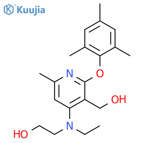 3-Pyridinemethanol,4-[ethyl(2-hydroxyethyl)amino]-6-methyl-2-(2,4,6-trimethylphenoxy)- structure