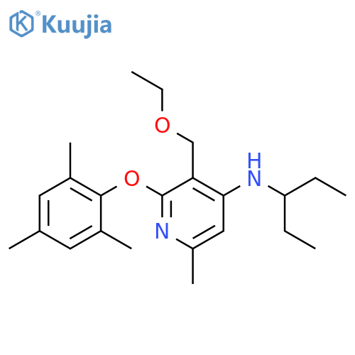 4-Pyridinamine,3-(ethoxymethyl)-N-(1-ethylpropyl)-6-methyl-2-(2,4,6-trimethylphenoxy)- structure