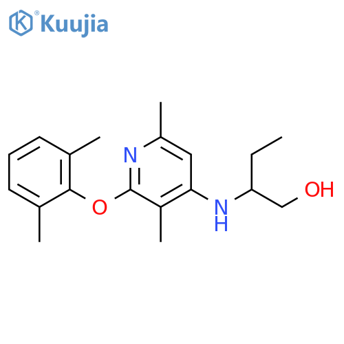 1-Butanol, 2-[[2-(2,6-dimethylphenoxy)-3,6-dimethyl-4-pyridinyl]amino]- structure