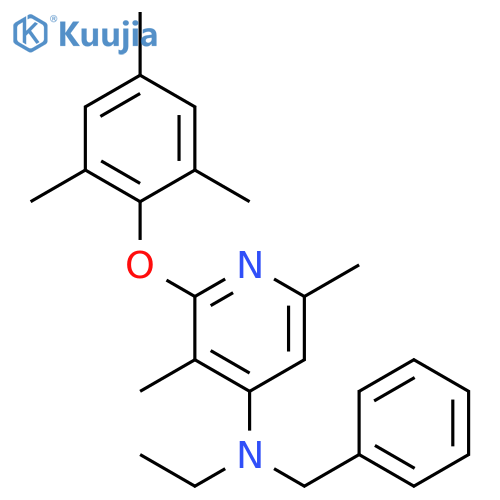 4-Pyridinamine,N-ethyl-3,6-dimethyl-N-(phenylmethyl)-2-(2,4,6-trimethylphenoxy)- structure