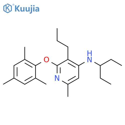 4-Pyridinamine,N-(1-ethylpropyl)-6-methyl-3-propyl-2-(2,4,6-trimethylphenoxy)- structure