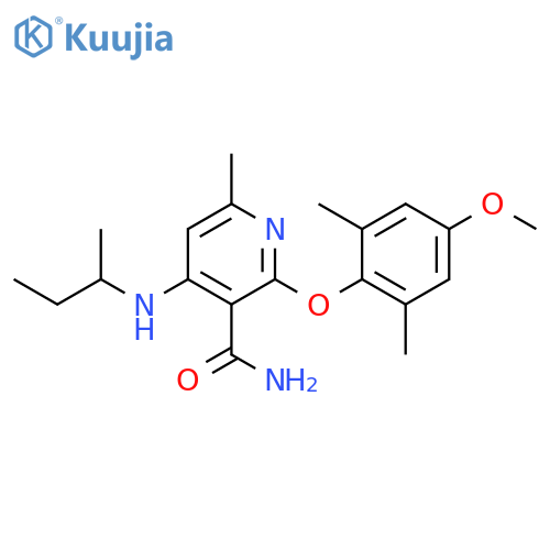3-Pyridinecarboxamide,2-(4-methoxy-2,6-dimethylphenoxy)-6-methyl-4-[(1-methylpropyl)amino]- structure