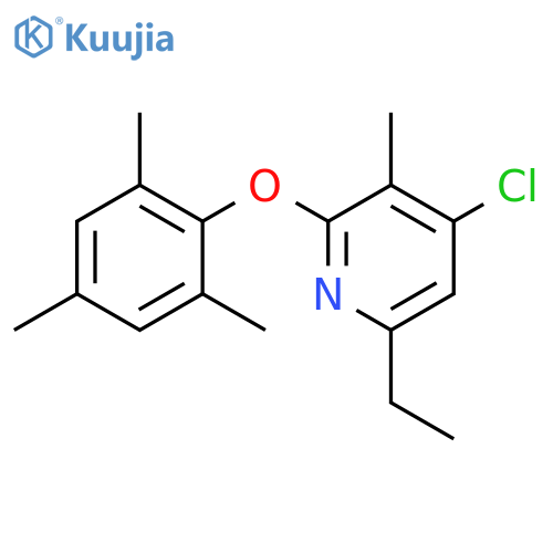 Pyridine, 4-chloro-6-ethyl-3-methyl-2-(2,4,6-trimethylphenoxy)- structure