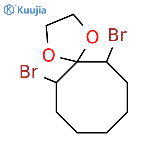 6,12-dibromo-1,4-dioxaspiro[4.7]dodecane structure