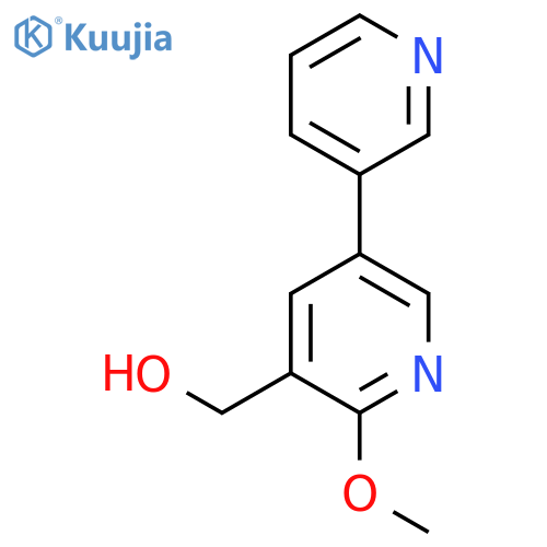 2-Methoxy-5-(pyridin-3-yl)pyridine-3-methanol structure
