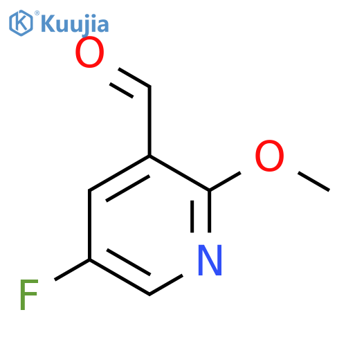 5-fluoro-2-methoxypyridine-3-carbaldehyde structure