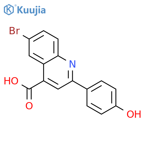 6-Bromo-2-(4-hydroxyphenyl)quinoline-4-carboxylic acid structure