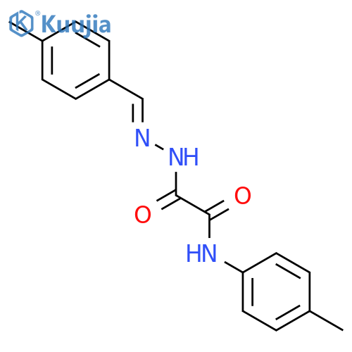 2-(2-(4-Methylbenzylidene)hydrazinyl)-2-oxo-N-(p-tolyl)acetamide structure