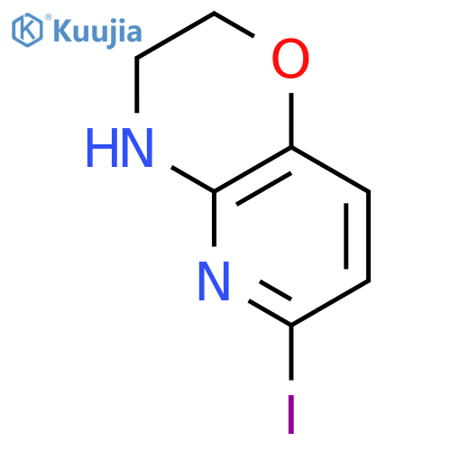 6-Iodo-3,4-dihydro-2h-pyrido3,2-B1,4oxazine structure