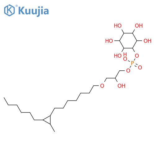 1-[7-(2-Hexyl-3-methylcyclopropyl)heptyl]lysoplasmanylinositol structure