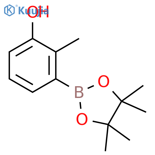 2-methyl-3-(4,4,5,5-tetramethyl-1,3,2-dioxaborolan-2-yl)phenol structure