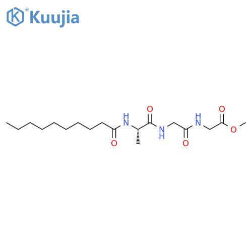 Glycine, N-[N-[N-(1-oxodecyl)-L-alanyl]glycyl]-, methyl ester structure