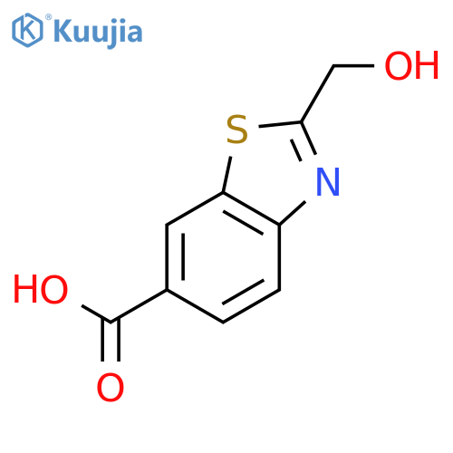 6-Benzothiazolecarboxylicacid, 2-(hydroxymethyl)- structure