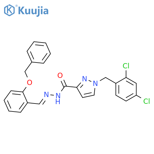 <br>1-(2,4-Dichloro-benzyl)-1H-pyrazole-3-carboxylic acid (2-benzyloxy-benzylid ene)-hydrazide structure