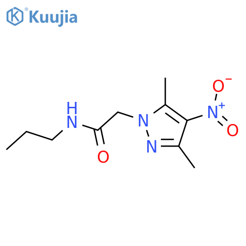 2-(3,5-Dimethyl-4-nitro-pyrazol-1-yl)-N-propyl-acetamide structure