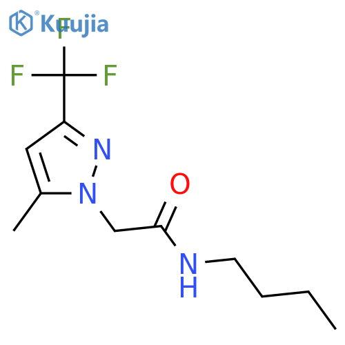 N-Butyl-2-(5-methyl-3-trifluoromethyl-pyrazol-1-yl)-acetamide structure
