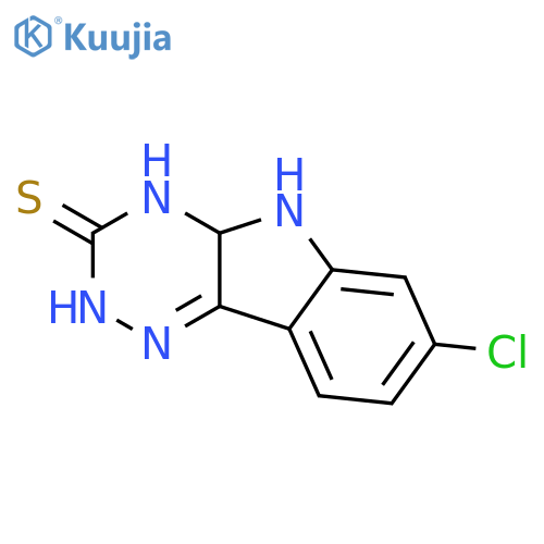 7-chloro-2H,3H,5H-1,2,4triazino5,6-bindole-3-thione structure