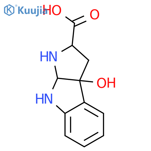 Pyrrolo[2,3-b]indole-2-carboxylic acid,1,2,3,3a,8,8a-hexahydro-3a-hydroxy- structure