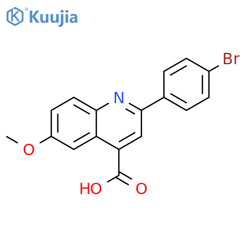2-(4-Bromo-phenyl)-6-methoxy-quinoline-4-carboxylic acid structure