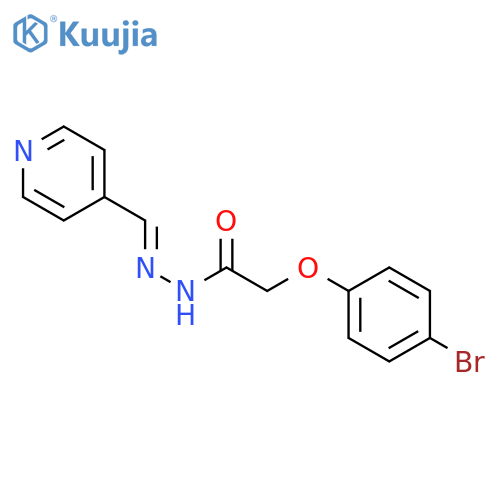2-(4-bromophenoxy)-N'-[(1E)-pyridin-4-ylmethylene]acetohydrazide structure