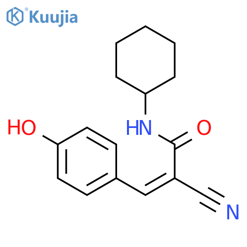 (2E)-2-Cyano-N-cyclohexyl-3-(4-hydroxyphenyl)acrylamide structure