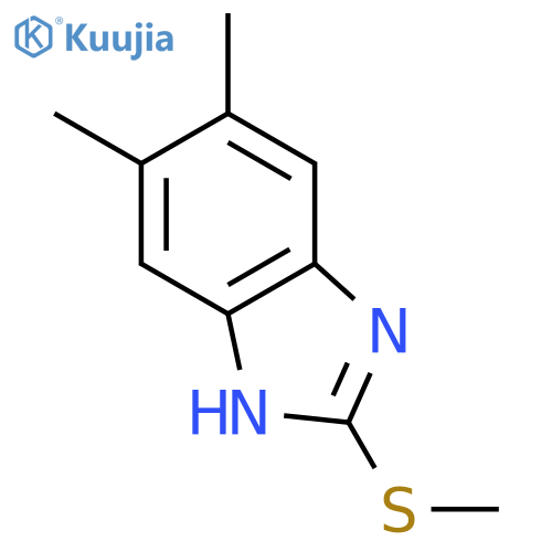 1H-Benzimidazole,5,6-dimethyl-2-(methylthio)- structure