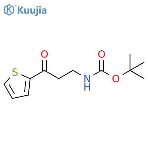 Carbamic acid, [3-oxo-3-(2-thienyl)propyl]-, 1,1-dimethylethyl ester (9CI) structure