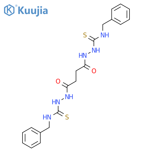 Butanedioic acid, bis[2-[[(phenylmethyl)amino]thioxomethyl]hydrazide] structure