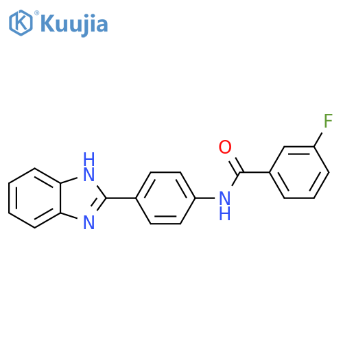 N-4-(1H-1,3-benzodiazol-2-yl)phenyl-3-fluorobenzamide structure