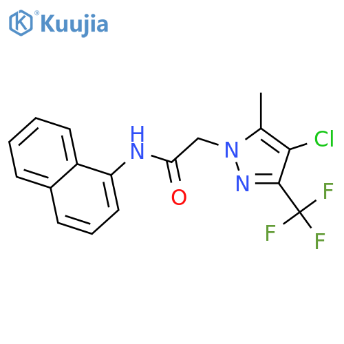 <br>2-(4-Chloro-5-methyl-3-trifluoromethyl-pyrazol-1-yl)-N-naphthalen-1-yl-acet amide structure