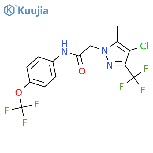 <br>2-(4-Chloro-5-methyl-3-trifluoromethyl-pyrazol-1-yl)-N-(4-trifluoromethoxy- phenyl)-acetamide structure
