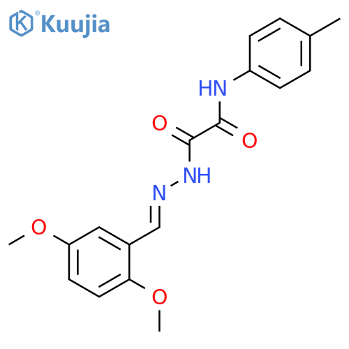2-(2-(2,5-DIMETHOXYBENZYLIDENE)HYDRAZINO)-N-(4-METHYLPHENYL)-2-OXOACETAMIDE structure