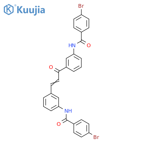 4-Bromo-N-[3-[3-[3-[(4-bromobenzoyl)amino]phenyl]-3-oxoprop-1-enyl]phenyl]benzamide structure