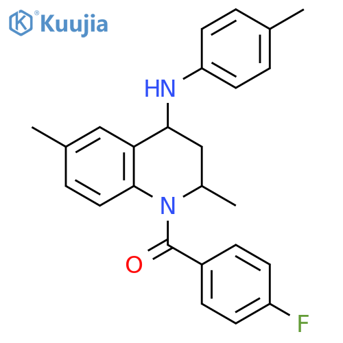 4-Quinolinamine,1-(4-fluorobenzoyl)-1,2,3,4-tetrahydro-2,6-dimethyl-N-(4-methylphenyl)- structure