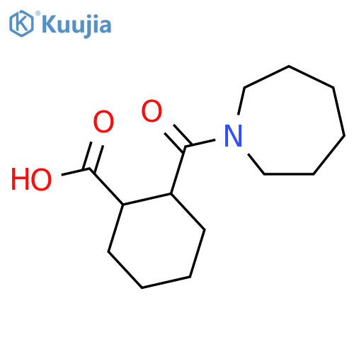 2-(1-Azepanylcarbonyl)cyclohexanecarboxylicacid structure