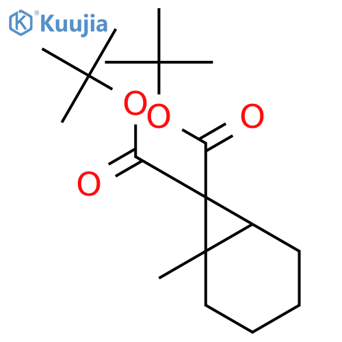 Bicyclo[4.1.0]heptane-7,7-dicarboxylic acid, 1-methyl-,bis(1,1-dimethylethyl) ester structure
