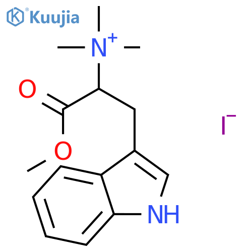 3-(1H-indol-3-yl)-1-methoxy-N,N,N-trimethyl-1-oxopropan-2-aminium iodide structure
