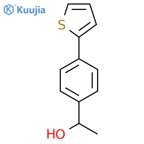 1-4-(thiophen-2-yl)phenylethan-1-ol structure
